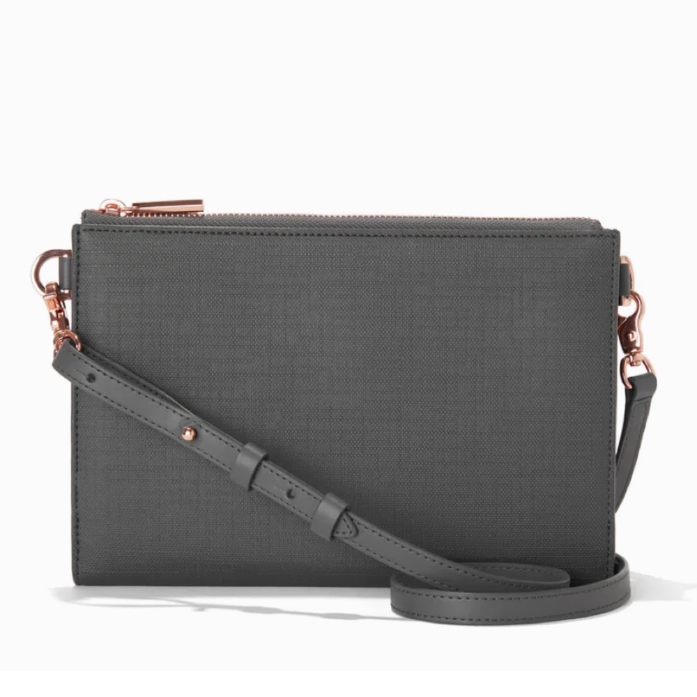 Dagne Dover Clutch Wallet Crossbody Bag - Graphite Gray